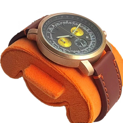 Boîte à montres design hexagonale en cuir