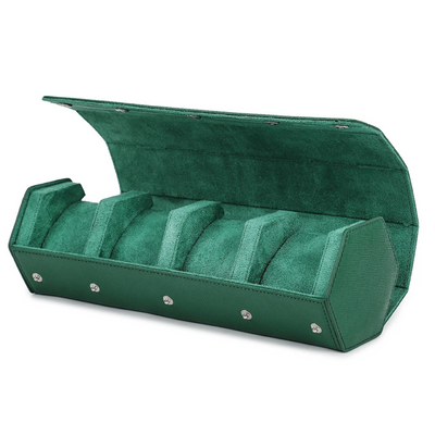 Étui 4 montres hexagonal en cuir