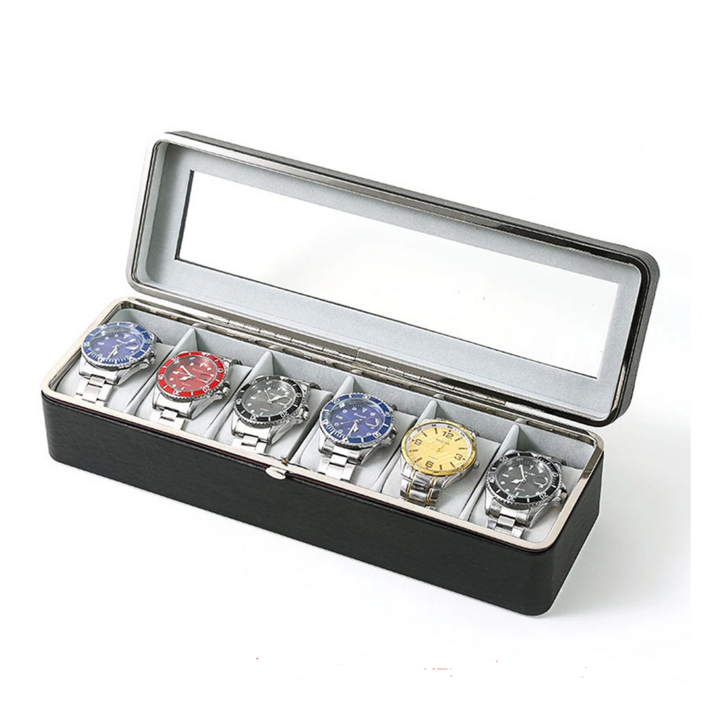 Boîte à montres - 6 emplacements en cuir