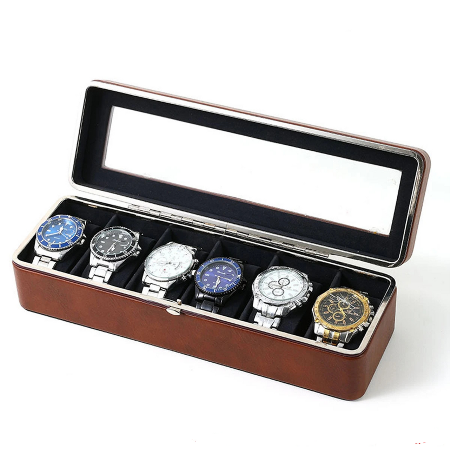 Boîte à montres - 6 emplacements en cuir