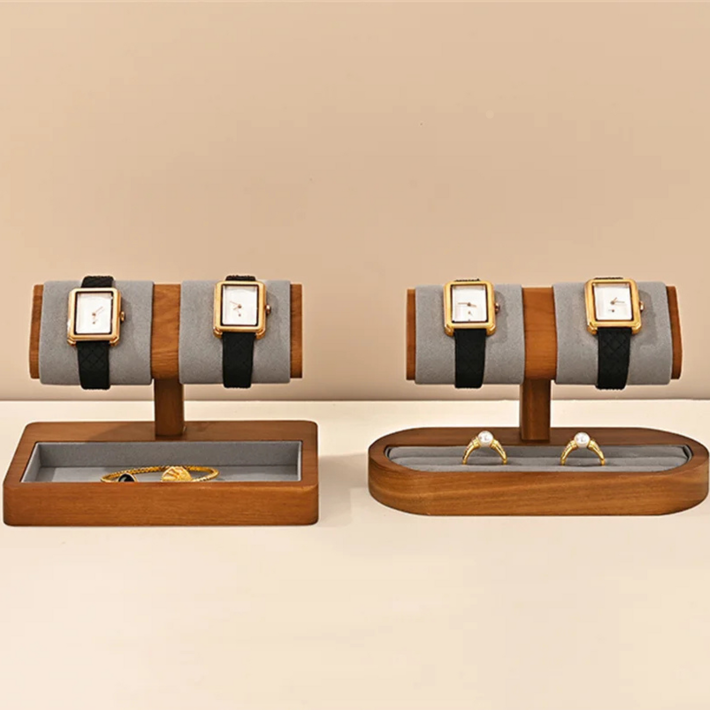 Présentoir à bijoux raffiné en bois