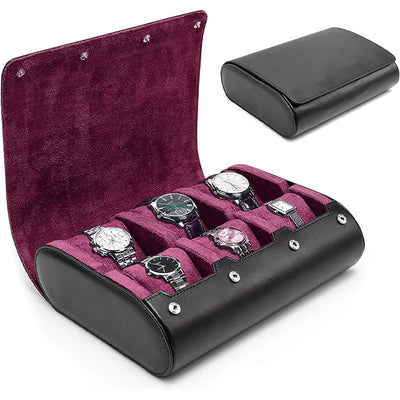 Coffret rectangulaire en cuir pour montres