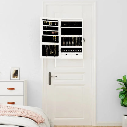 Armoire à bijoux murale avec miroir