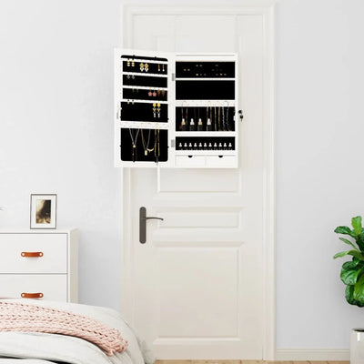 Armoire à bijoux murale avec miroir