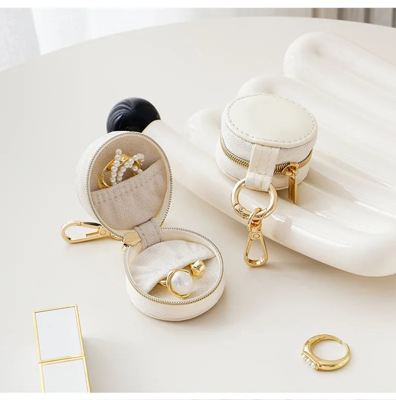 Boîte à bijoux de poche porte-clé