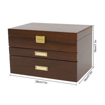 Boîte à bijoux 3 niveaux style japonais – Design raffiné et capacité généreuse