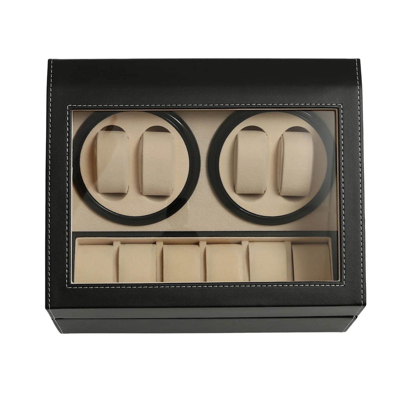 Remontoir rotative en cuir aux finitions élégantes