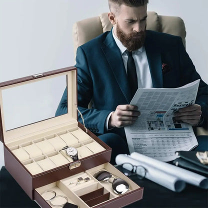 Boîte à montres élégante et raffinée