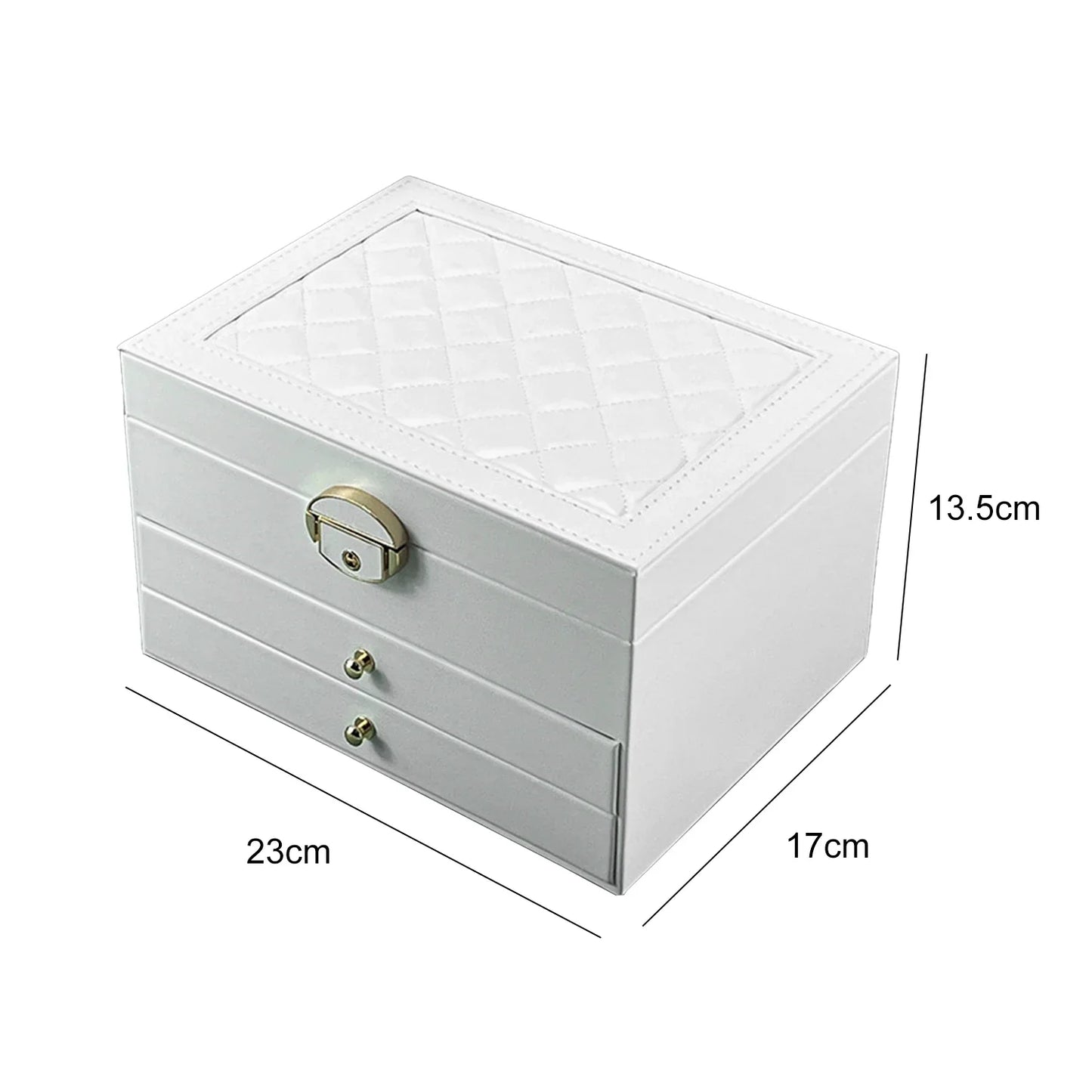 Boîte à bijoux double niveau