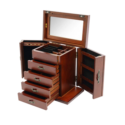 Boîte à bijoux en bois style art déco