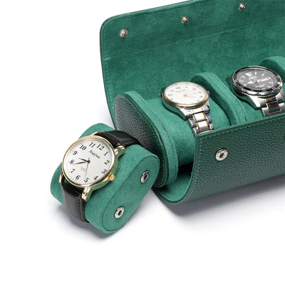 Étui 3 montres en cuir compact