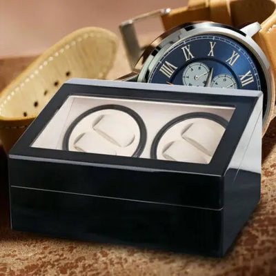 Remontoir noir brillant 4+6 montres