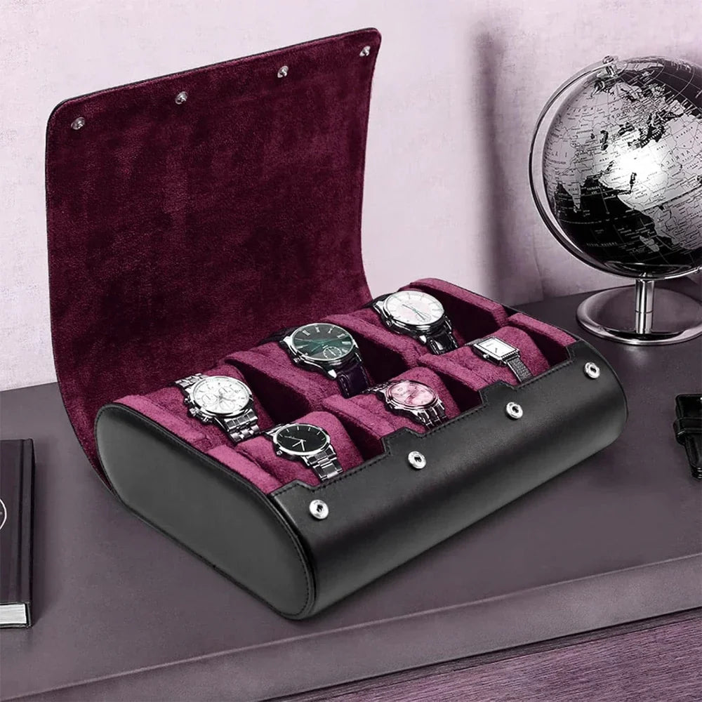 Coffret rectangulaire en cuir pour montres