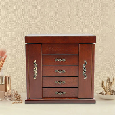 Boîte à bijoux en bois style art déco