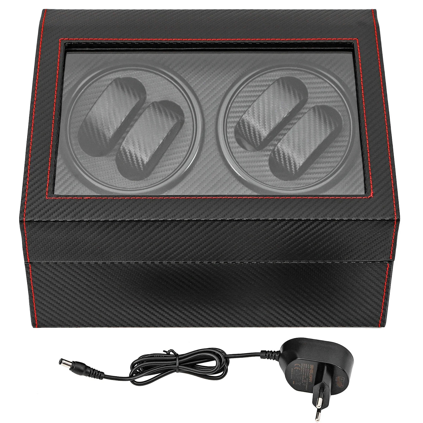 Remontoir à montres noir finition carbone