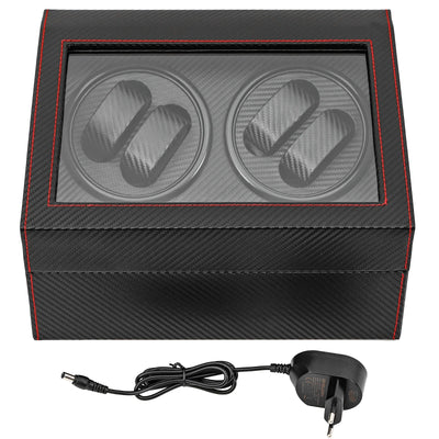 Remontoir à montres noir finition carbone