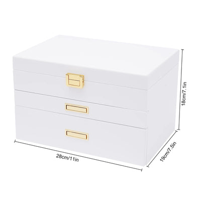 Boîte à bijoux 3 niveaux style japonais – Design raffiné et capacité généreuse