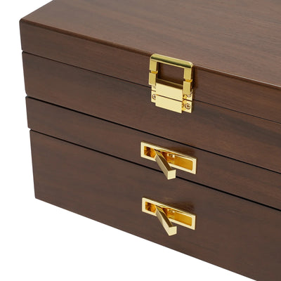 Boîte à bijoux 3 niveaux style japonais – Design raffiné et capacité généreuse