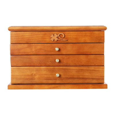 Boîte à bijoux raffinée en bois et velours