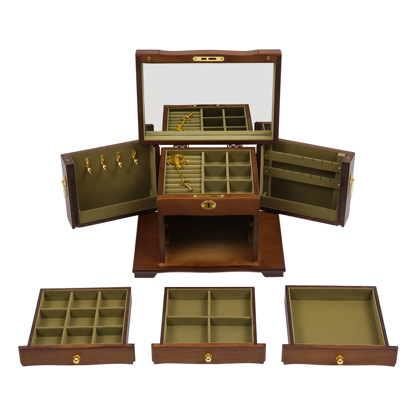 Boîte à bijoux en bois style bourgeois