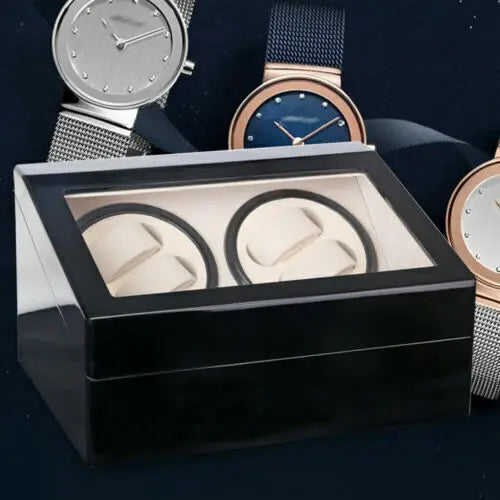 Remontoir noir brillant 4+6 montres