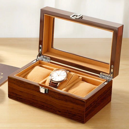 Boîte à montres en bois noble