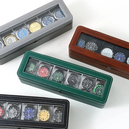 Boîte à montres - 6 emplacements en cuir