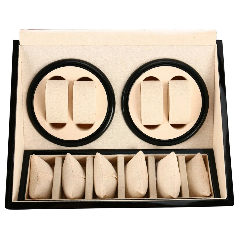 Remontoir noir brillant 4+6 montres