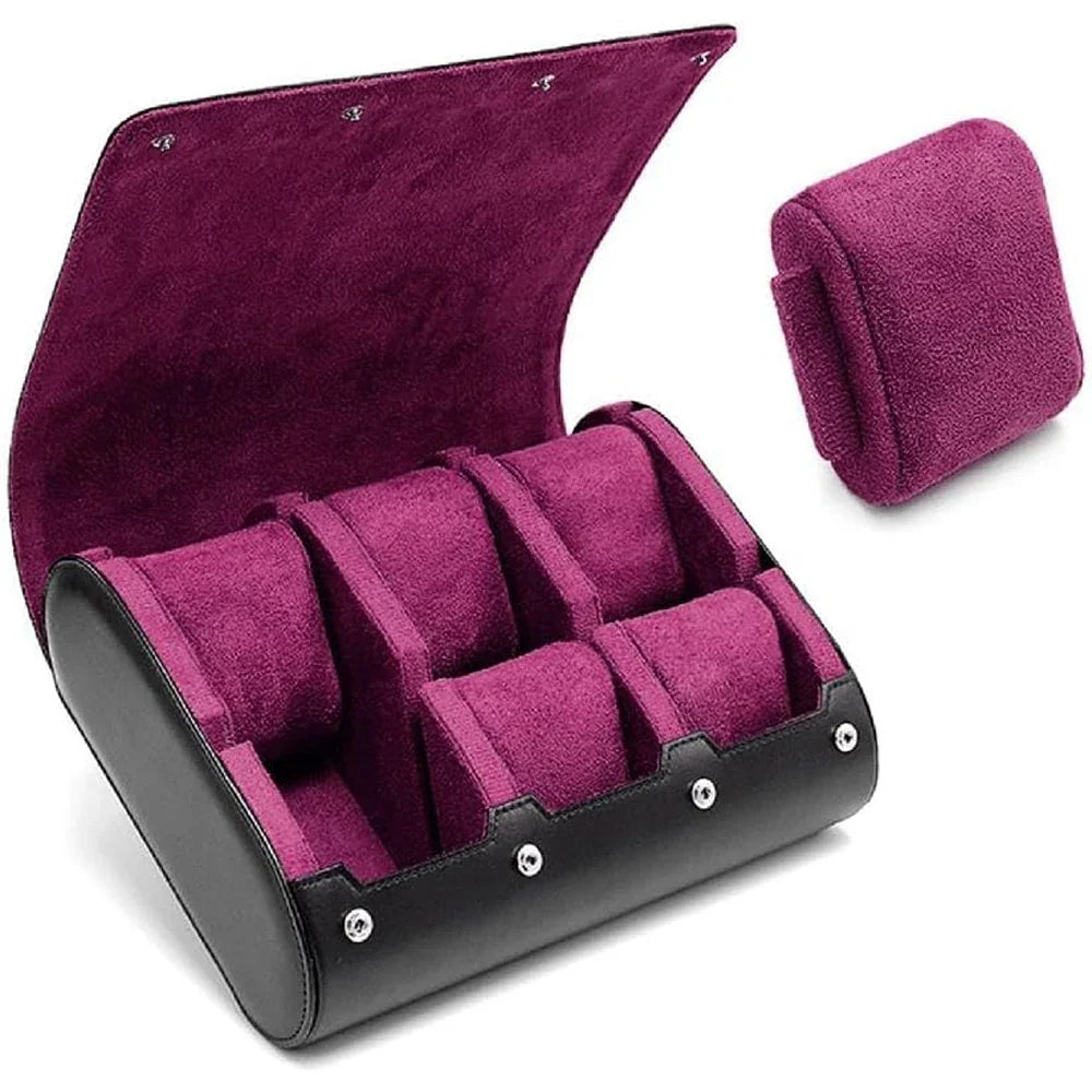Coffret rectangulaire en cuir pour montres