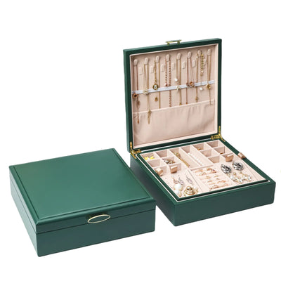 Boîte à bijoux en cuir rigide